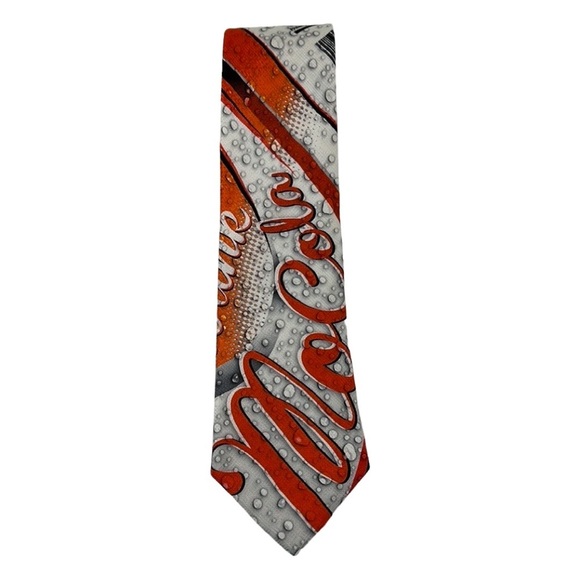 Moschino Mo Cola Red White Logo Tie Jeremy Scott NWOT - Picture 1 of 5